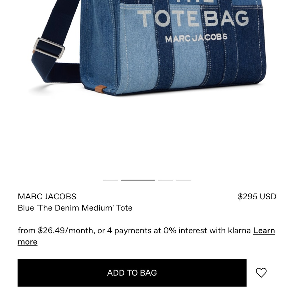 Marc Jacobs Blue Denim Medium Tote